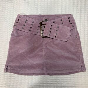 Y2K Rare Bubblegum pink Mini Skirt with Eyelet Belt